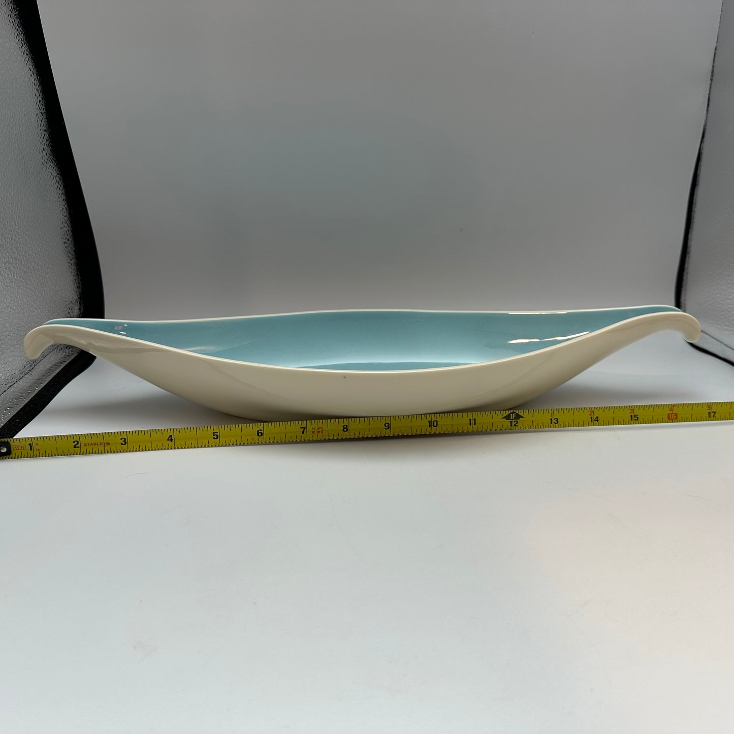 Taylorton American Fine China Turquoise Bread Tray, Gondola Shaped