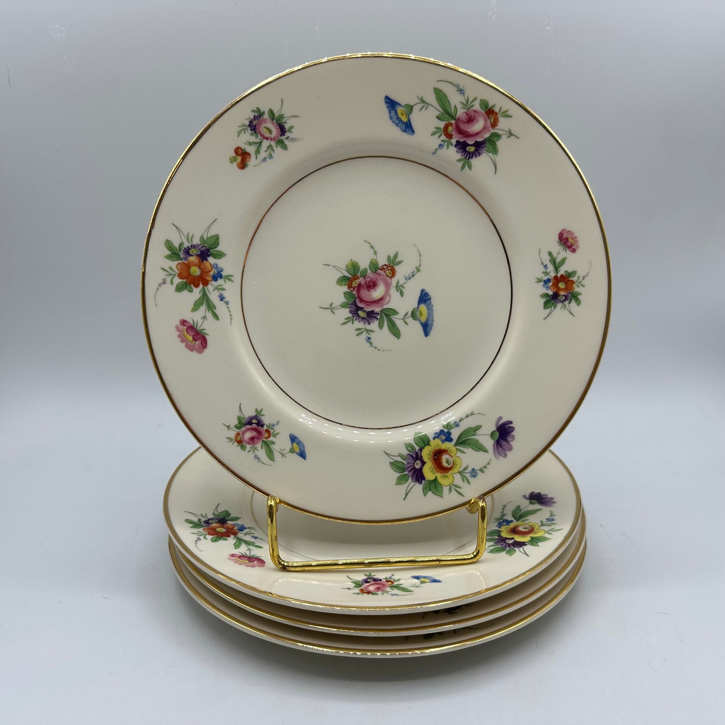 Syracuse China Selma Old Ivory Salad Plates, Set of 4