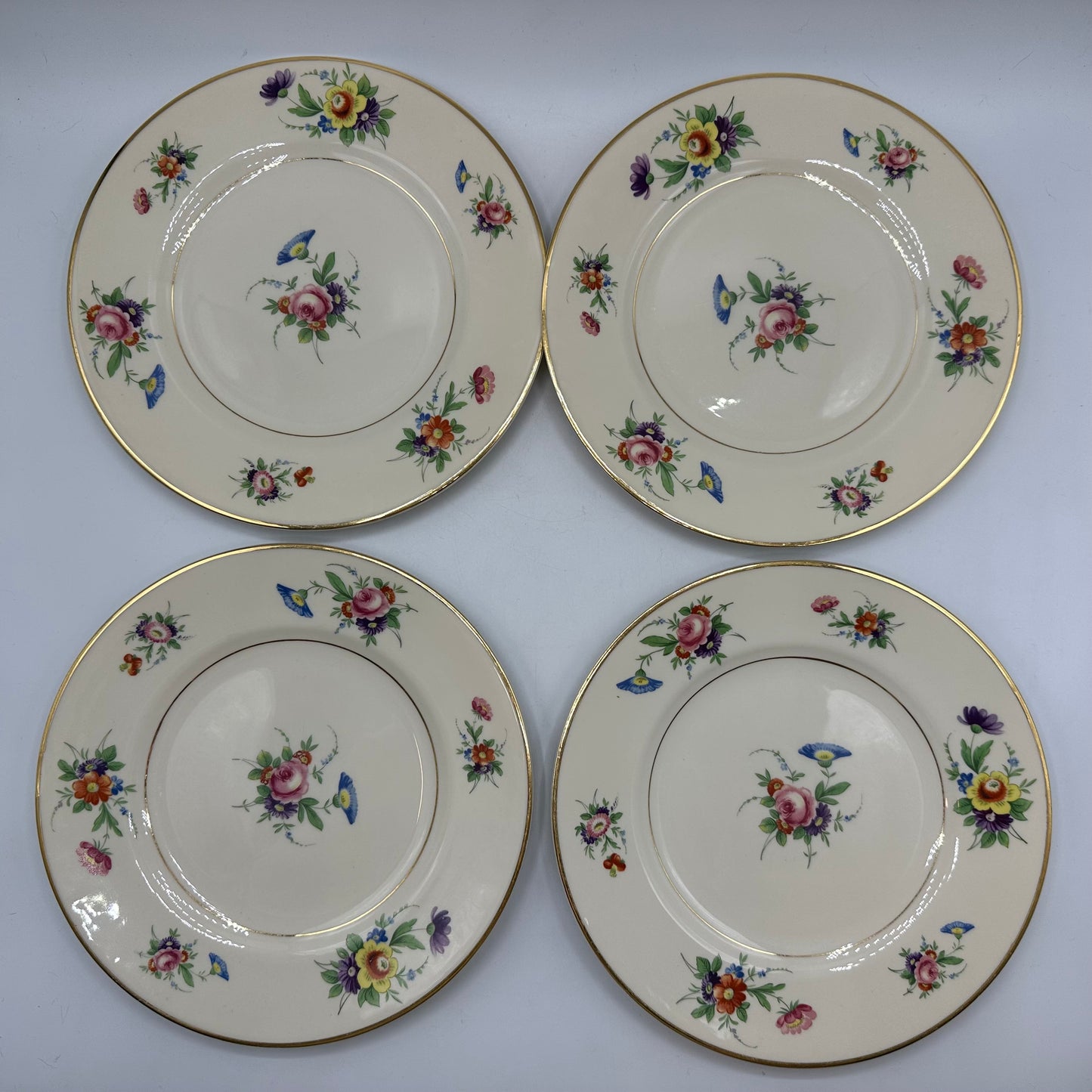 Syracuse China Selma Old Ivory Salad Plates, Set of 4