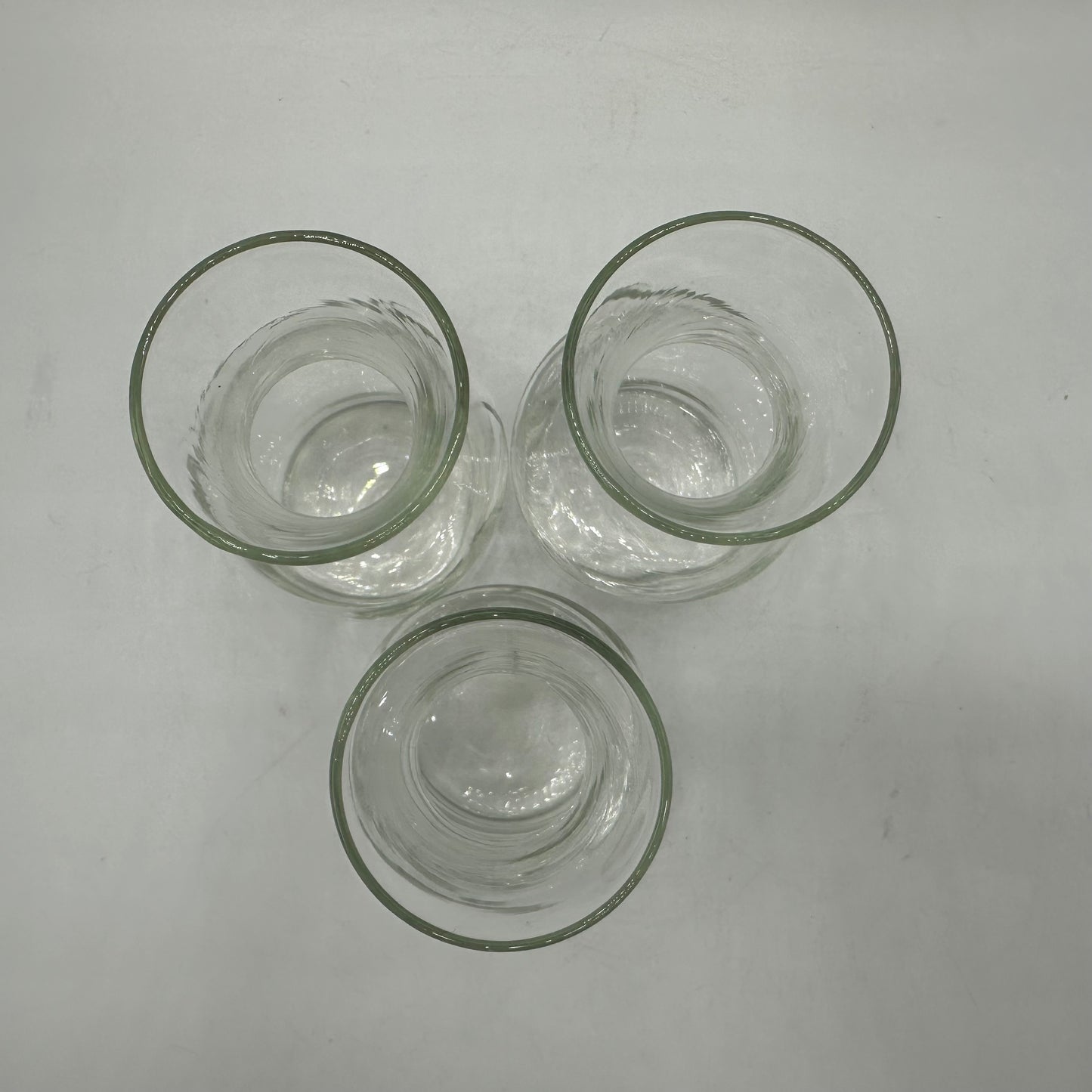 Small Clear Glass Decanters/Vases, 3.75", Set of 3