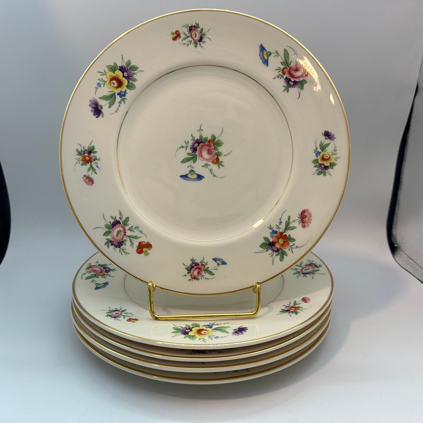 Syracuse China Selma Old Ivory Dinner Plates, Set of 5
