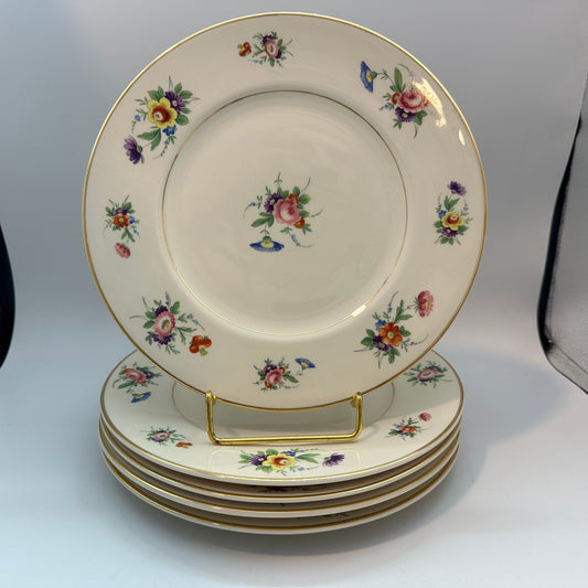 Syracuse China Selma Old Ivory Dinner Plates, Set of 5