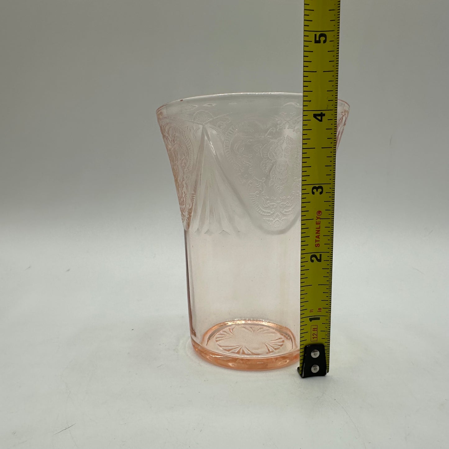 Hazel-Atlas Pink Royal Lace 9oz Flat Tumbler, Set of 6