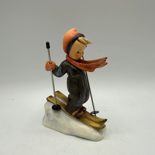 Goebel Hummel Figurine "Skier" With Metal Poles TMK-5