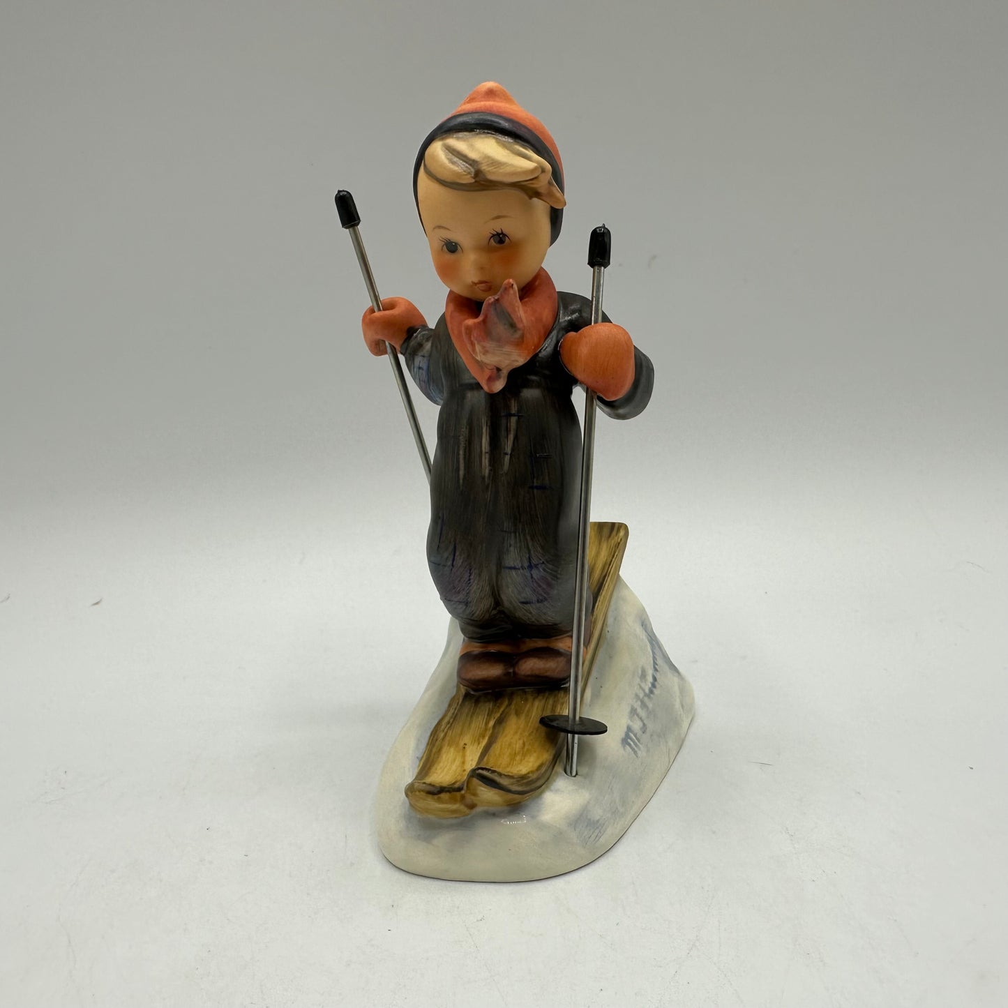 Goebel Hummel Figurine "Skier" With Metal Poles TMK-5