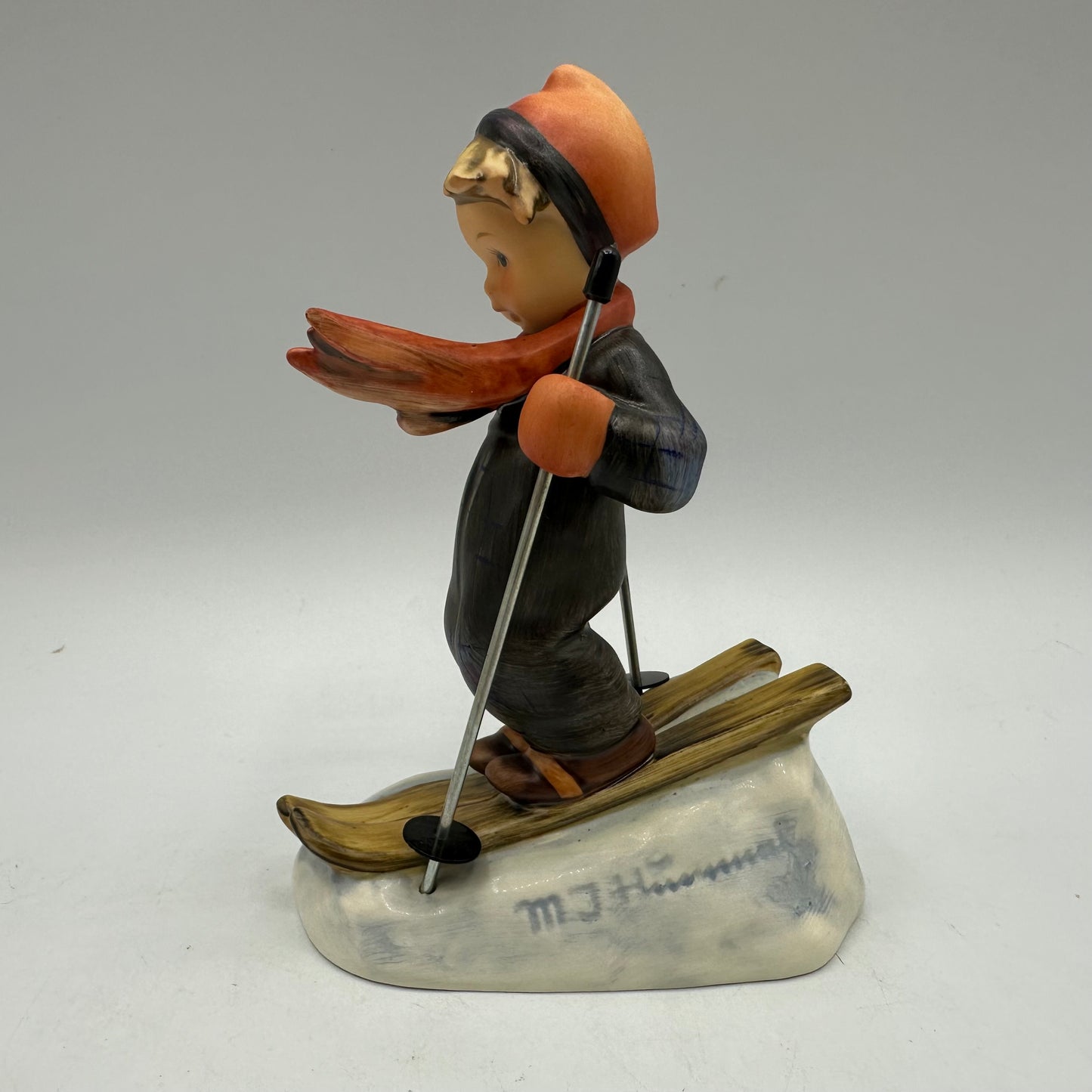 Goebel Hummel Figurine "Skier" With Metal Poles TMK-5