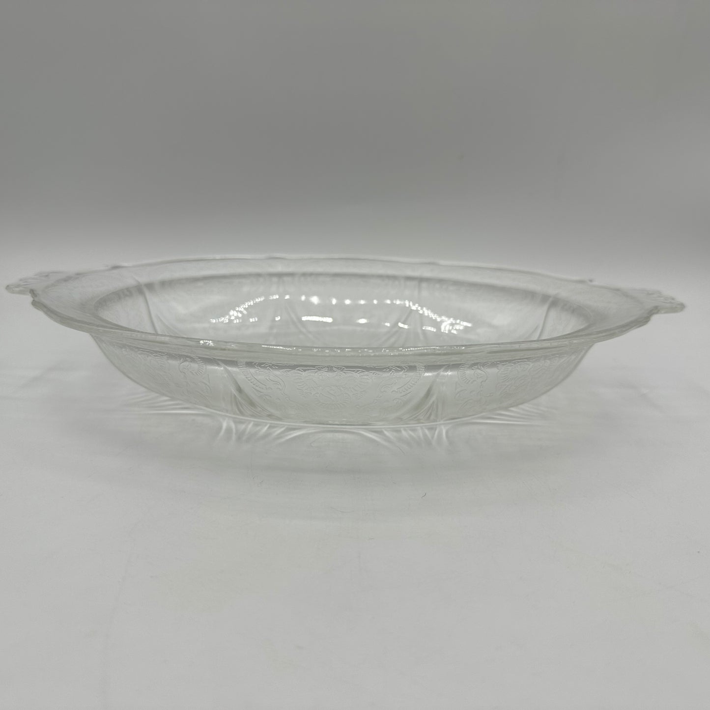 Hazel-Atlas Royal Lace 11" Oval Vegetable Bowl, Clear