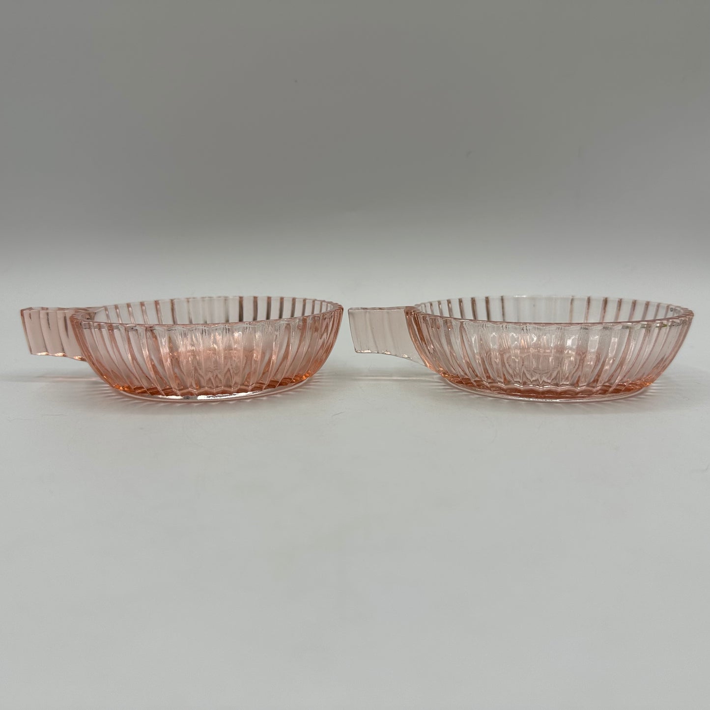 Anchor Hocking Queen Mary Small Fruit/Dessert Bowl with Handle, Pink, Set of 2