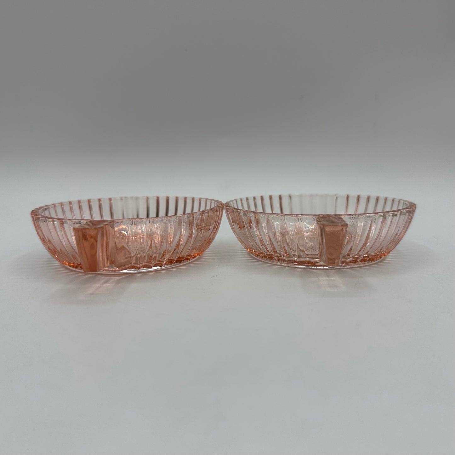 Anchor Hocking Queen Mary Small Fruit/Dessert Bowl with Handle, Pink, Set of 2