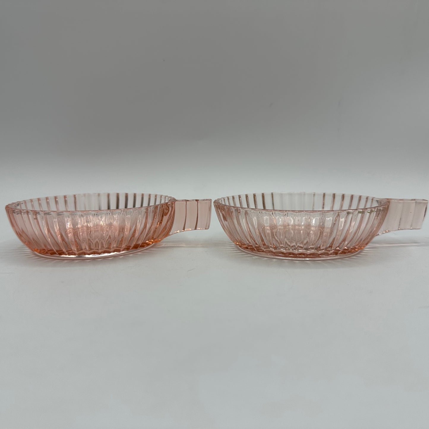 Anchor Hocking Queen Mary Small Fruit/Dessert Bowl with Handle, Pink, Set of 2