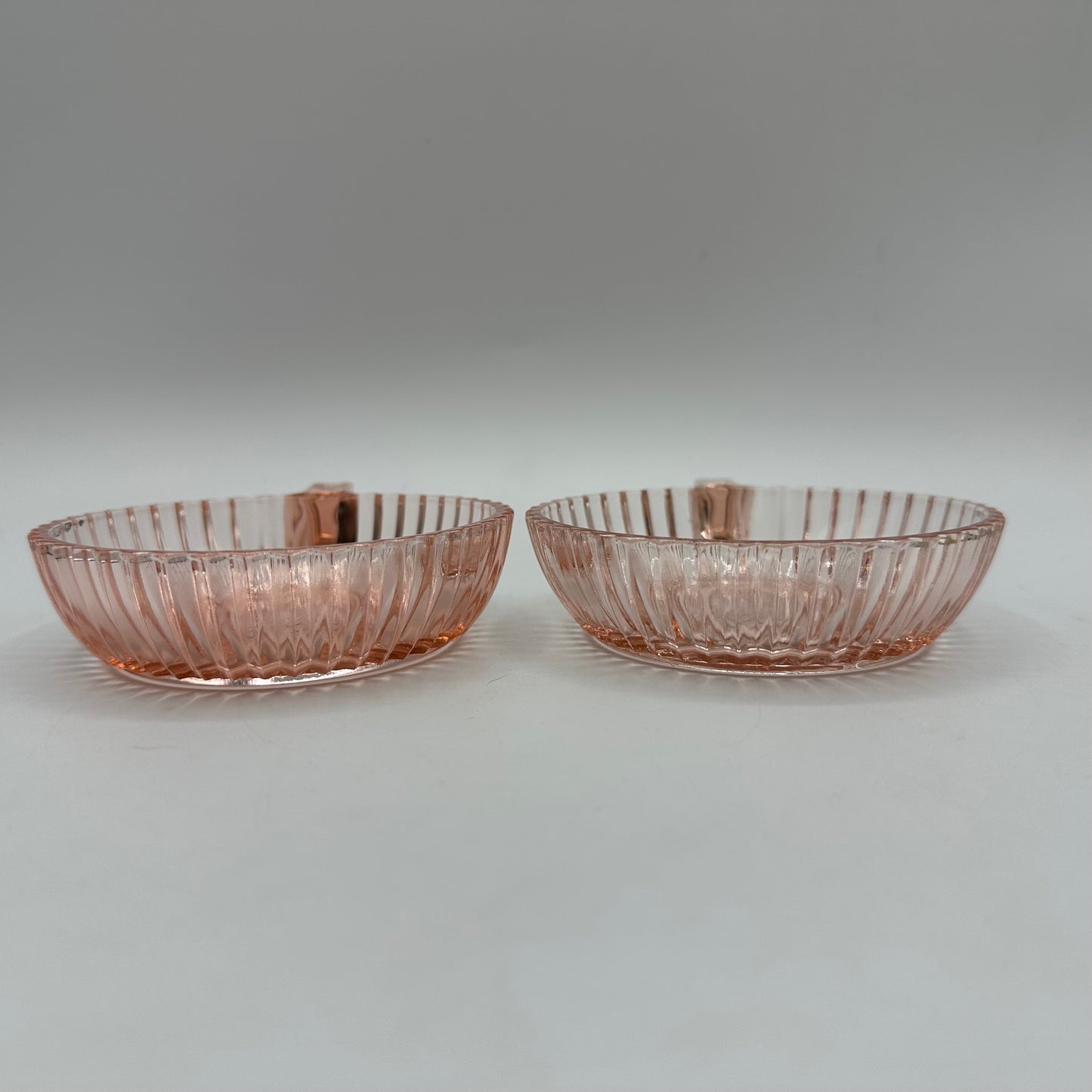 Anchor Hocking Queen Mary Small Fruit/Dessert Bowl with Handle, Pink, Set of 2