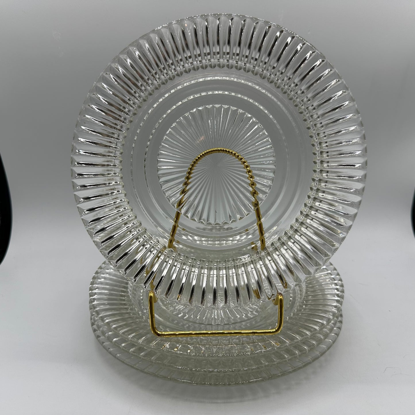 Anchor Hocking Queen Mary 8 1/2" Clear Salad Plates, Set of 4