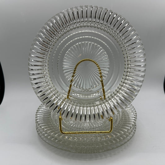 Anchor Hocking Queen Mary 8 1/2" Clear Salad Plates, Set of 4