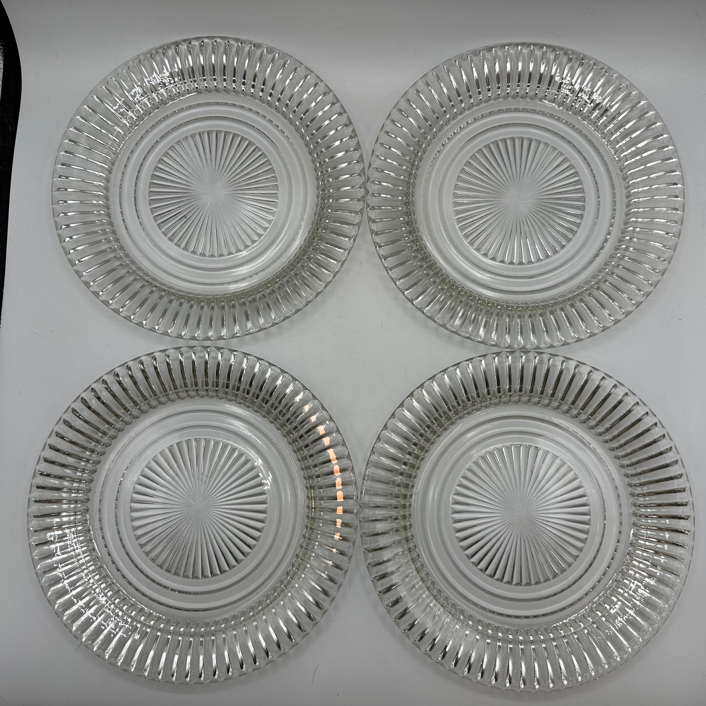 Anchor Hocking Queen Mary 8 1/2" Clear Salad Plates, Set of 4