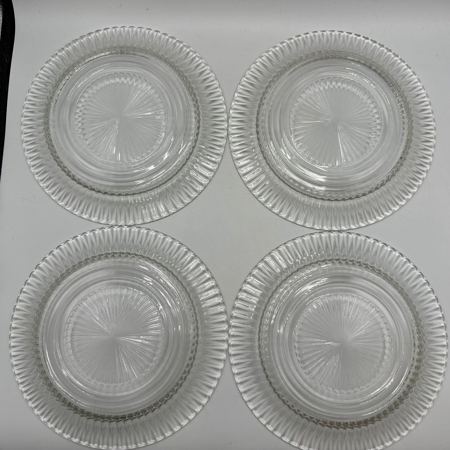 Anchor Hocking Queen Mary 8 1/2" Clear Salad Plates, Set of 4