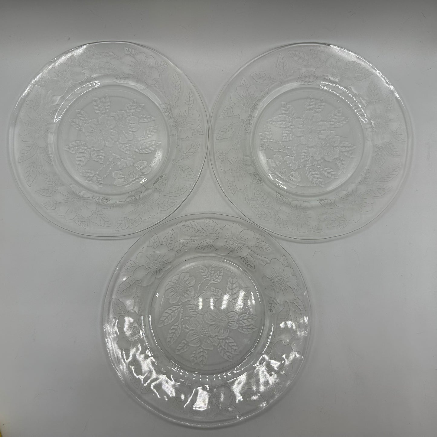 MacBeth-Evans Dogwood 8" Luncheon Plate, Clear, Set of 5