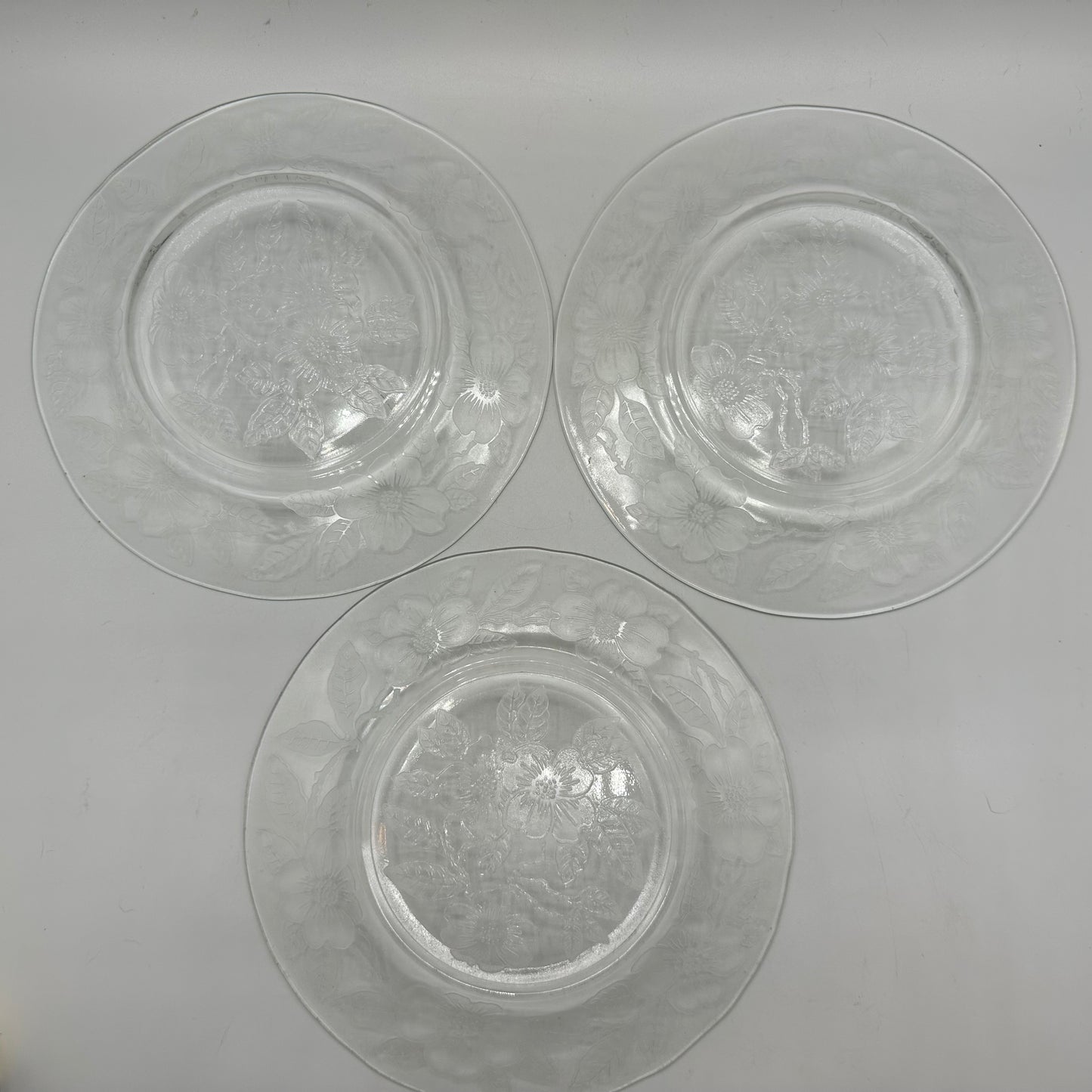 MacBeth-Evans Dogwood 8" Luncheon Plate, Clear, Set of 5