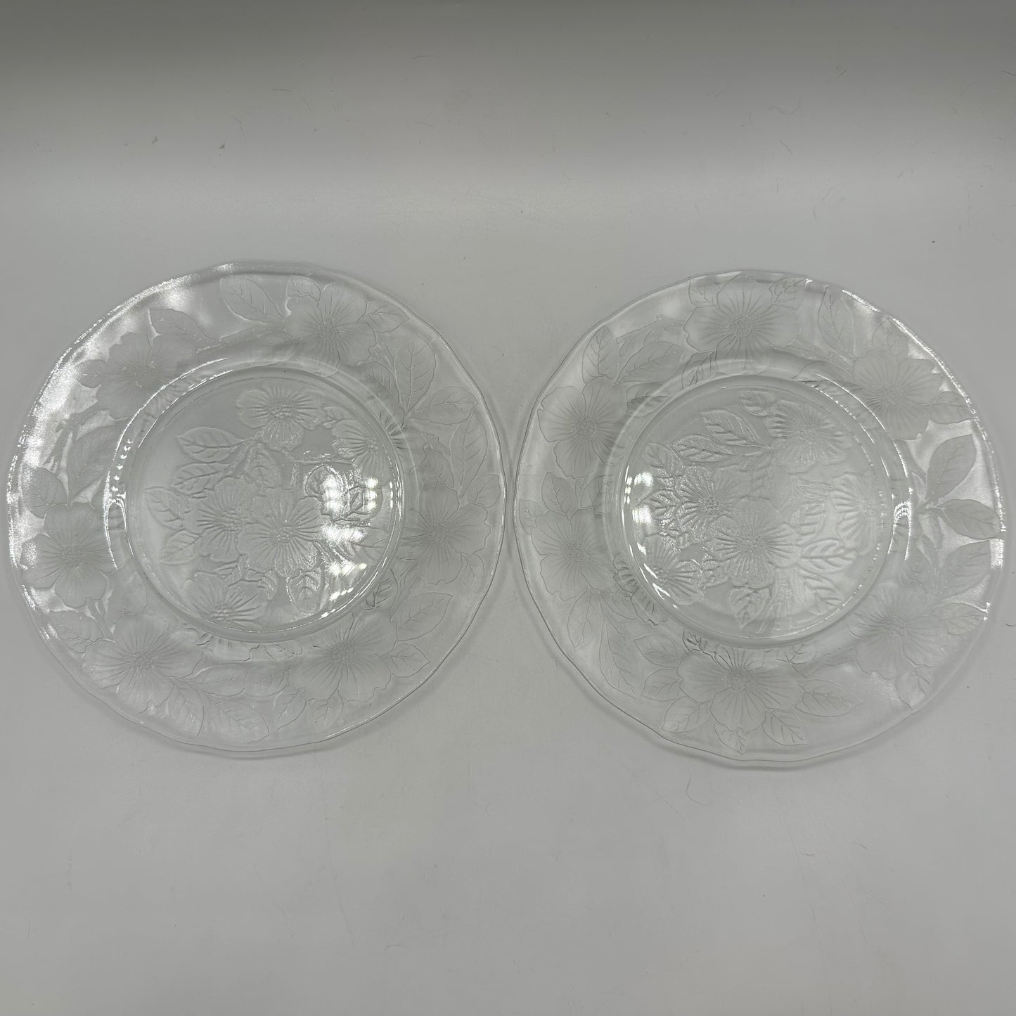 MacBeth-Evans Dogwood 8" Luncheon Plate, Clear, Set of 5