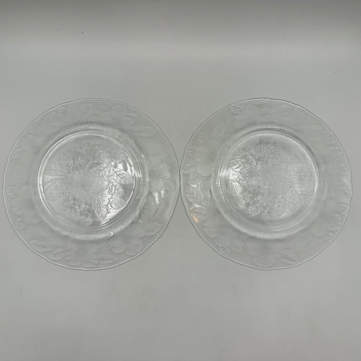 MacBeth-Evans Dogwood 8" Luncheon Plate, Clear, Set of 5