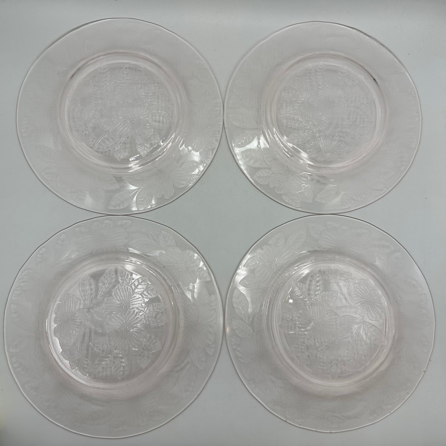 MacBeth-Evans Dogwood 8" Luncheon Plate, Pink, Set of 6