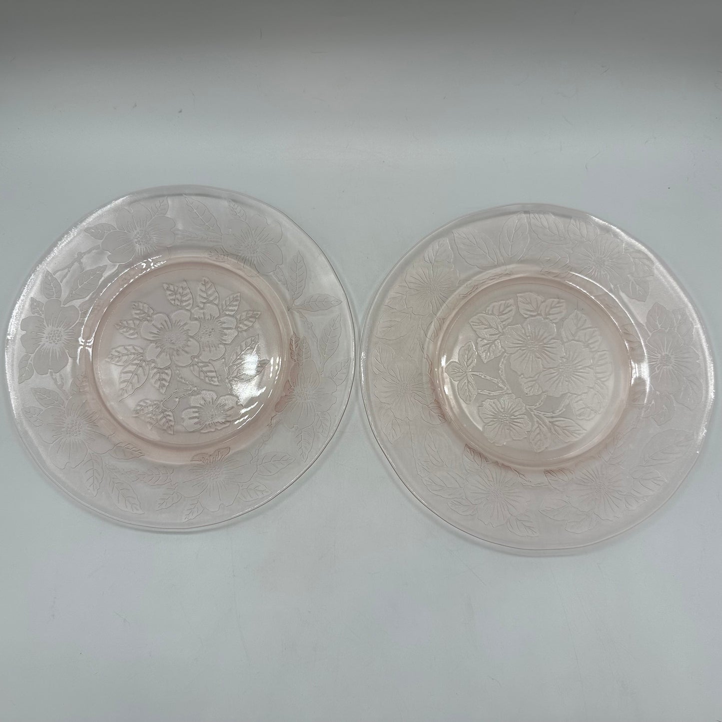 MacBeth-Evans Dogwood 8" Luncheon Plate, Pink, Set of 6
