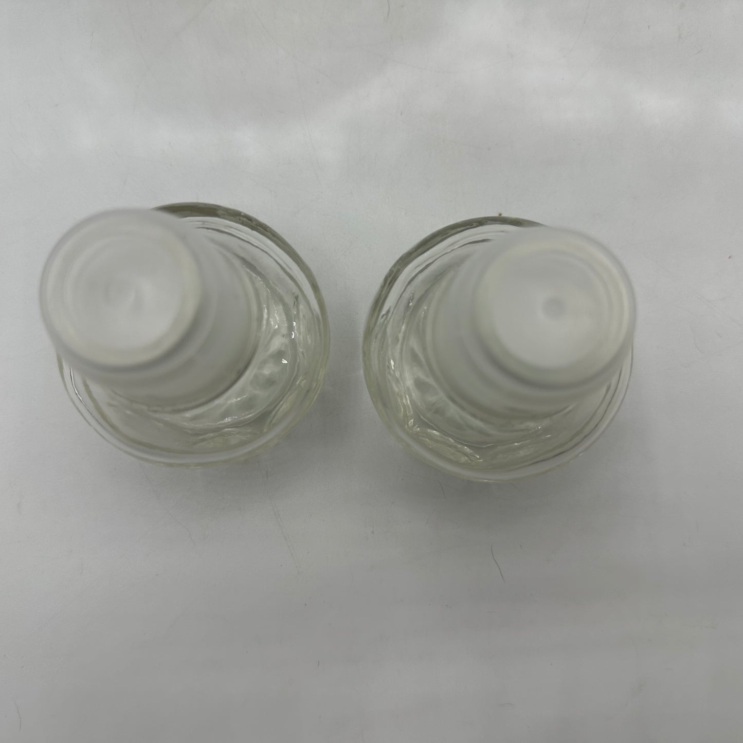 Princess House Glass Decanter Heritage Crown and Grapes, Set of 2