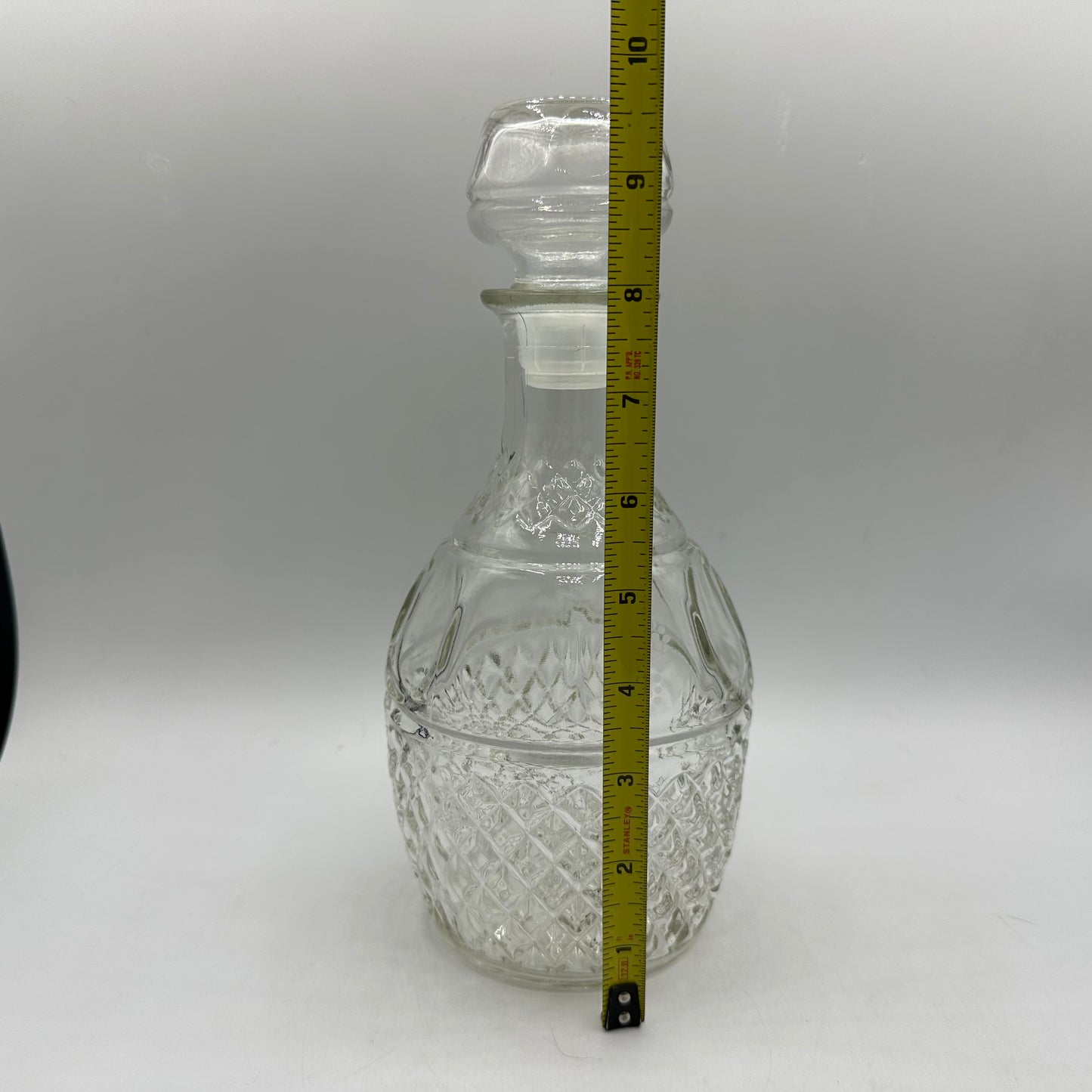 Princess House Glass Decanter Heritage Crown and Grapes, Set of 2
