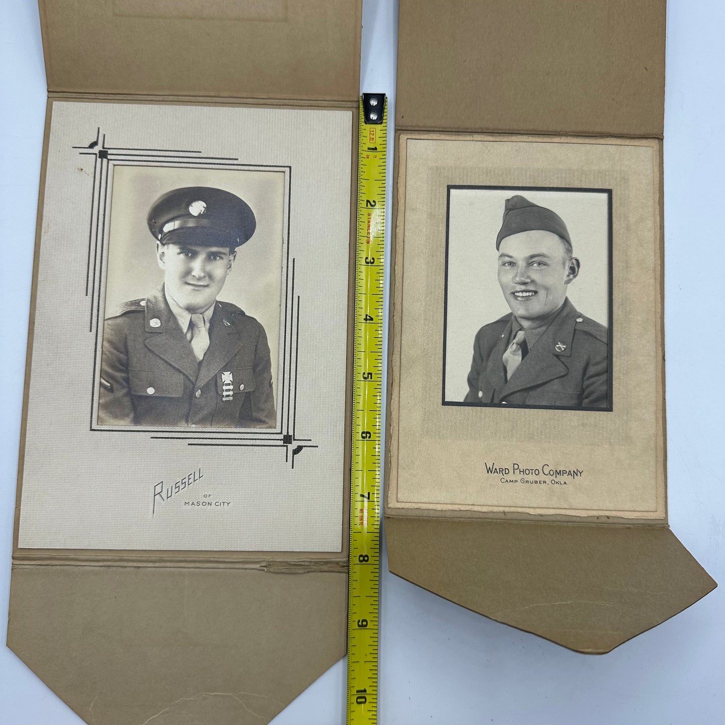WWII US Army Studio Portrait, Lot of 2