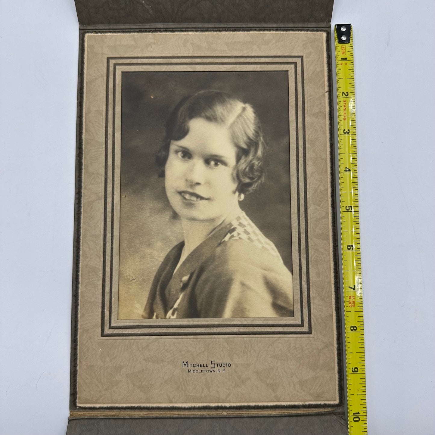 Young Woman Studio Portrait, Sepia Toned, Est. 1920/1930s