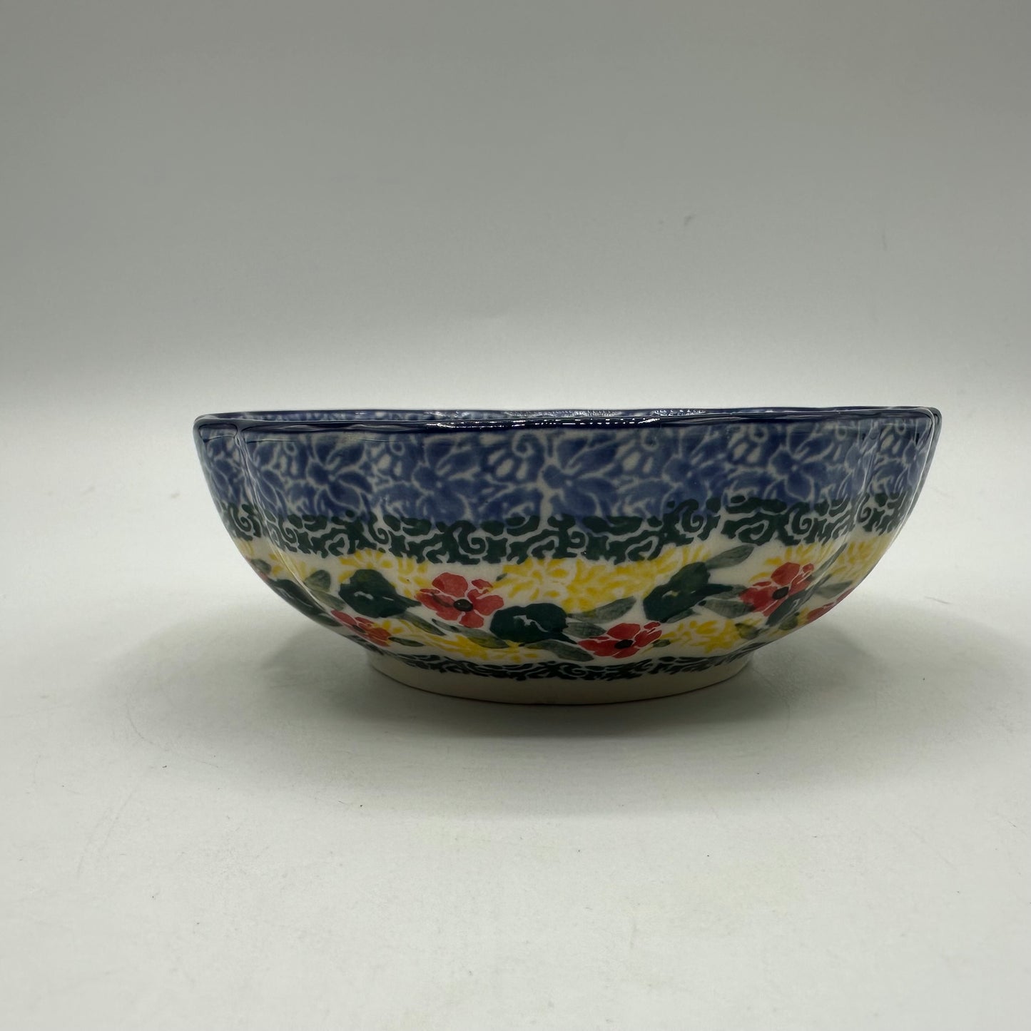 Ceramika Artystyczna 5" Scalloped Fluted Bowl, Morning Song