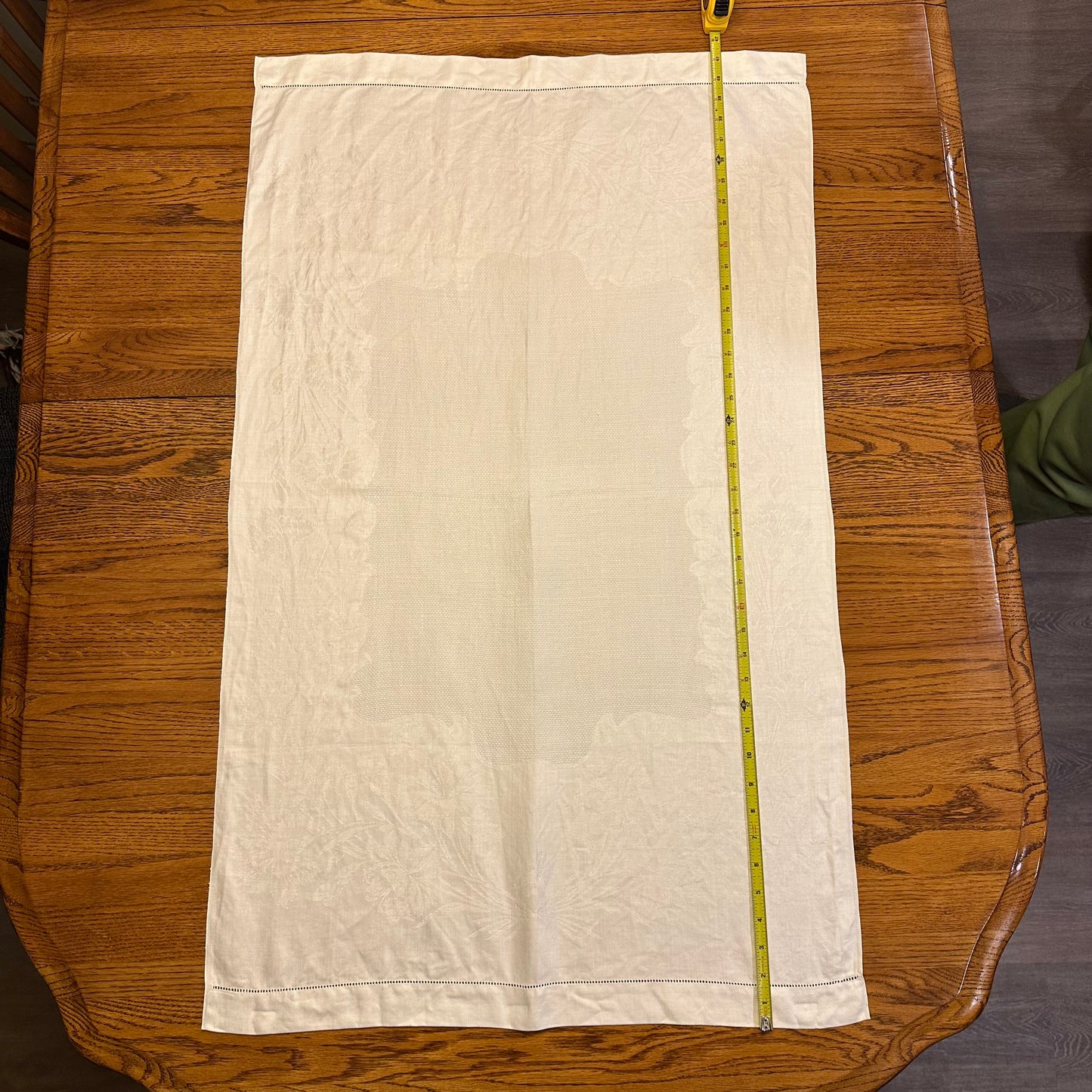 White Demask Table Runners, Set of 4
