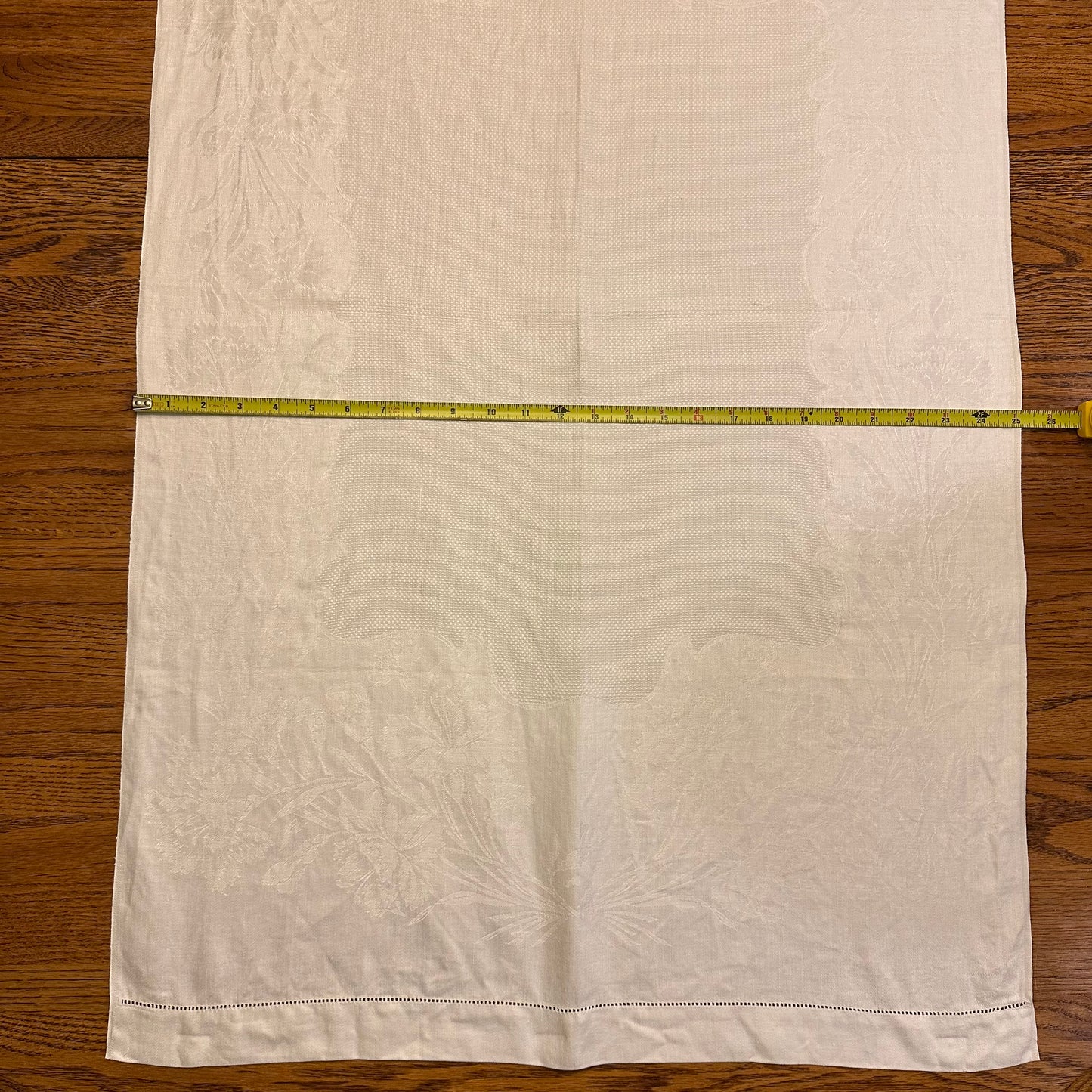 White Demask Table Runners, Set of 4