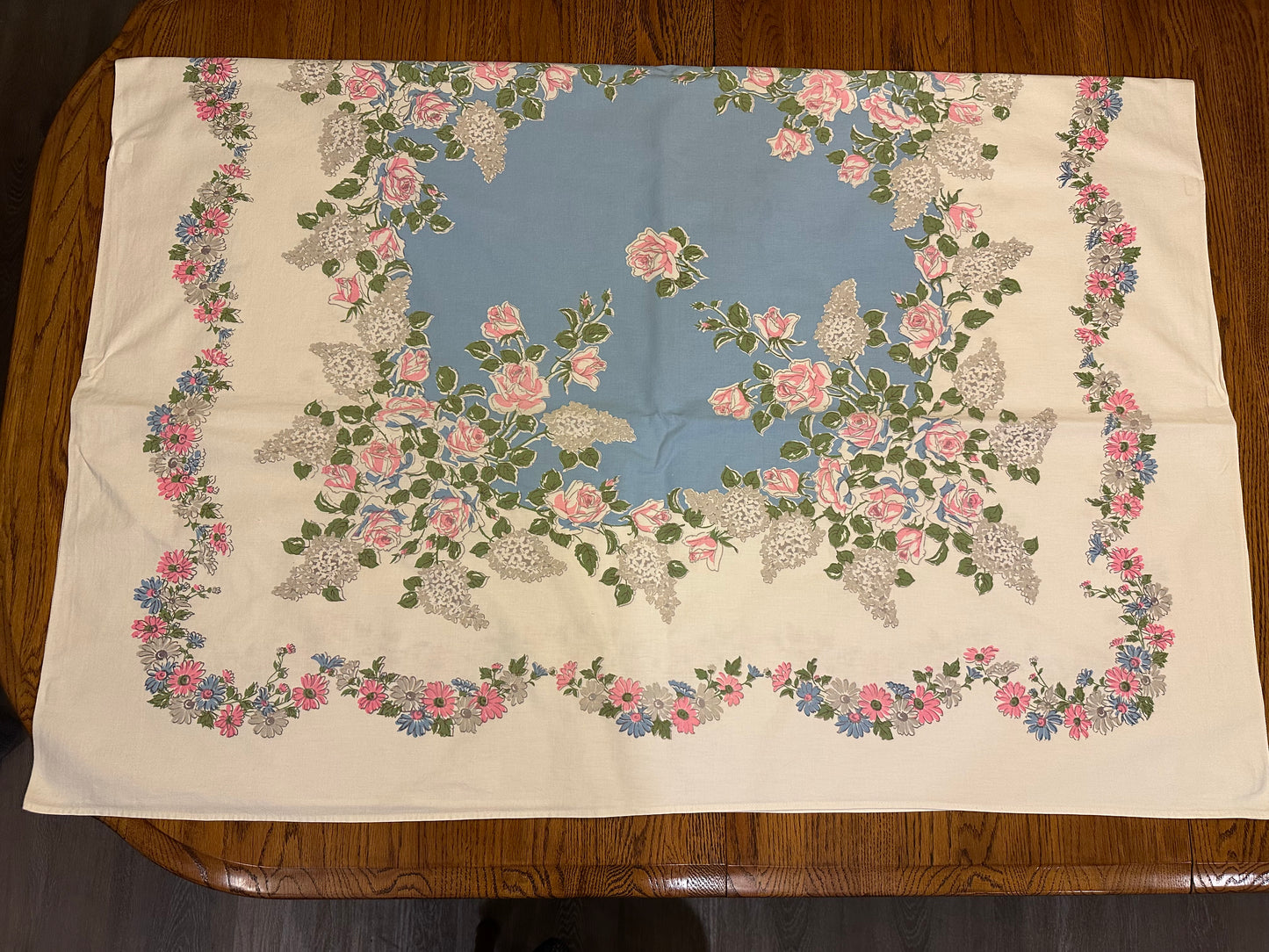 Floral Tablecloth, 47 X 64