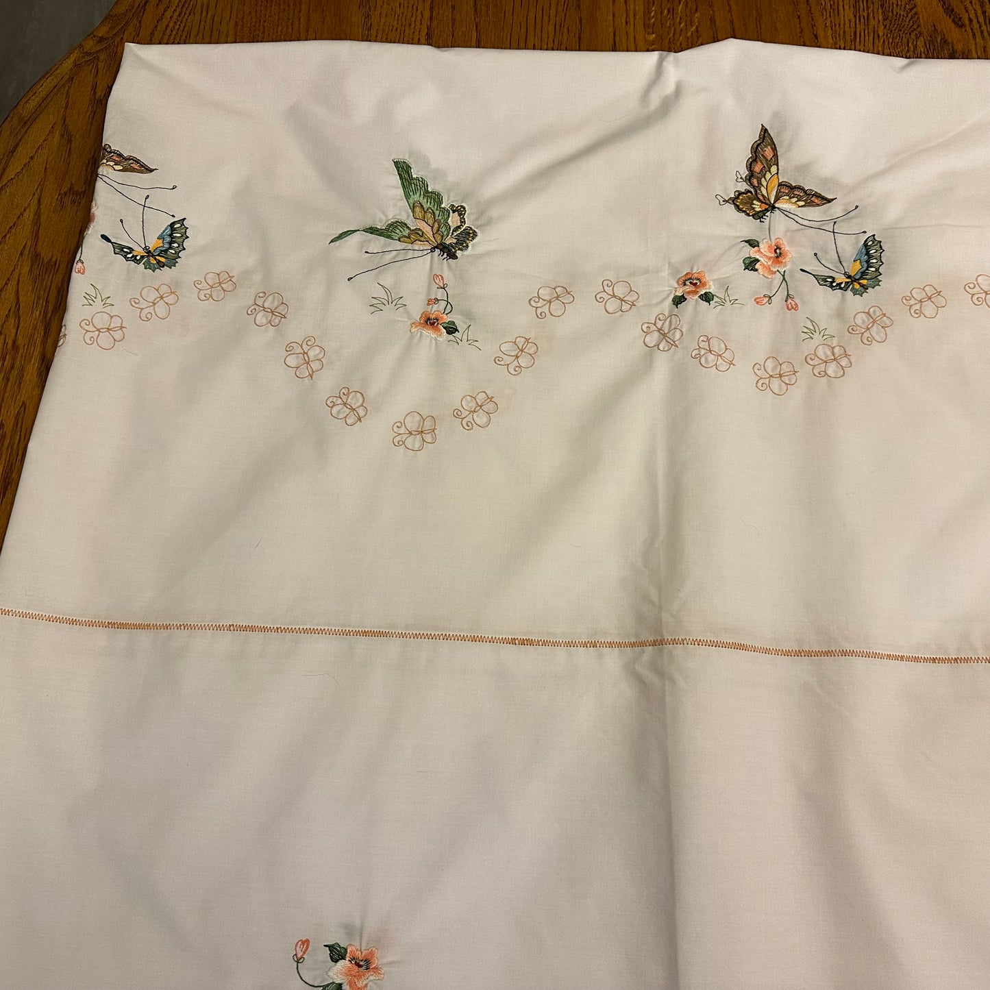Butterfly Embroidered Tablecloth, 64 X 115