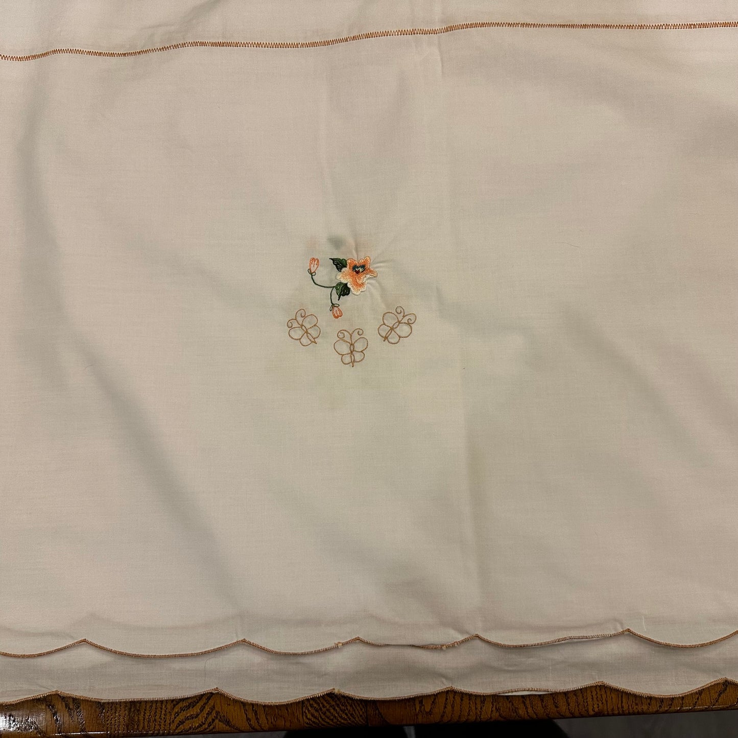 Butterfly Embroidered Tablecloth, 64 X 115