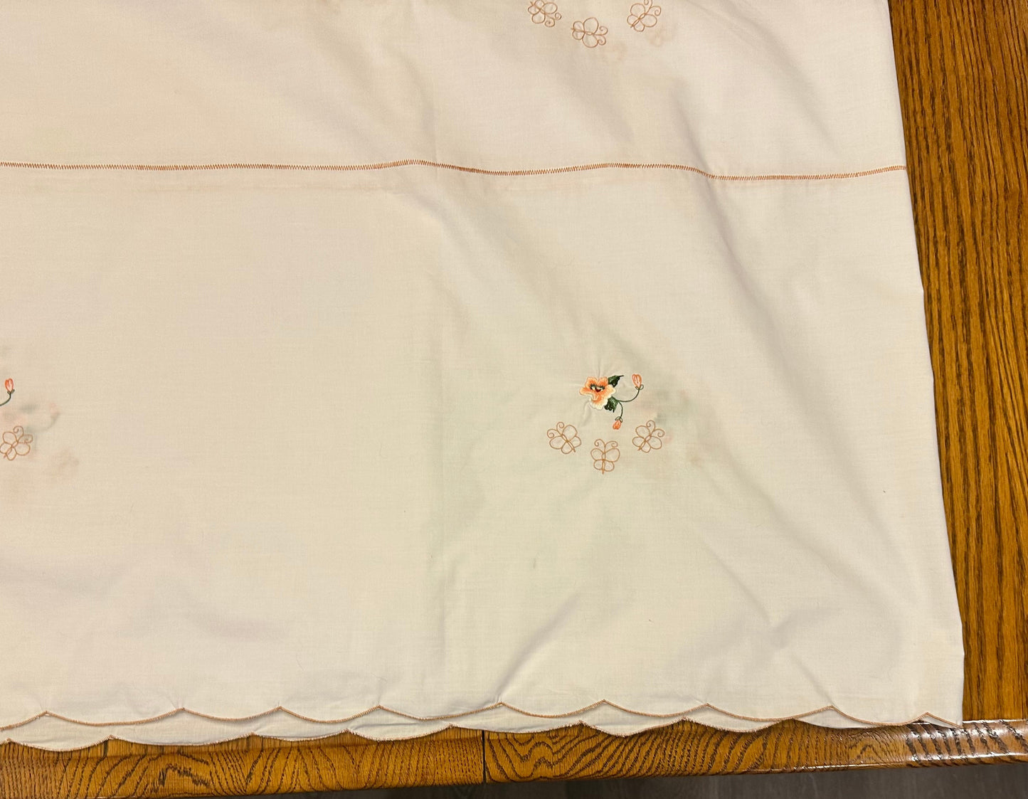 Butterfly Embroidered Tablecloth, 64 X 115