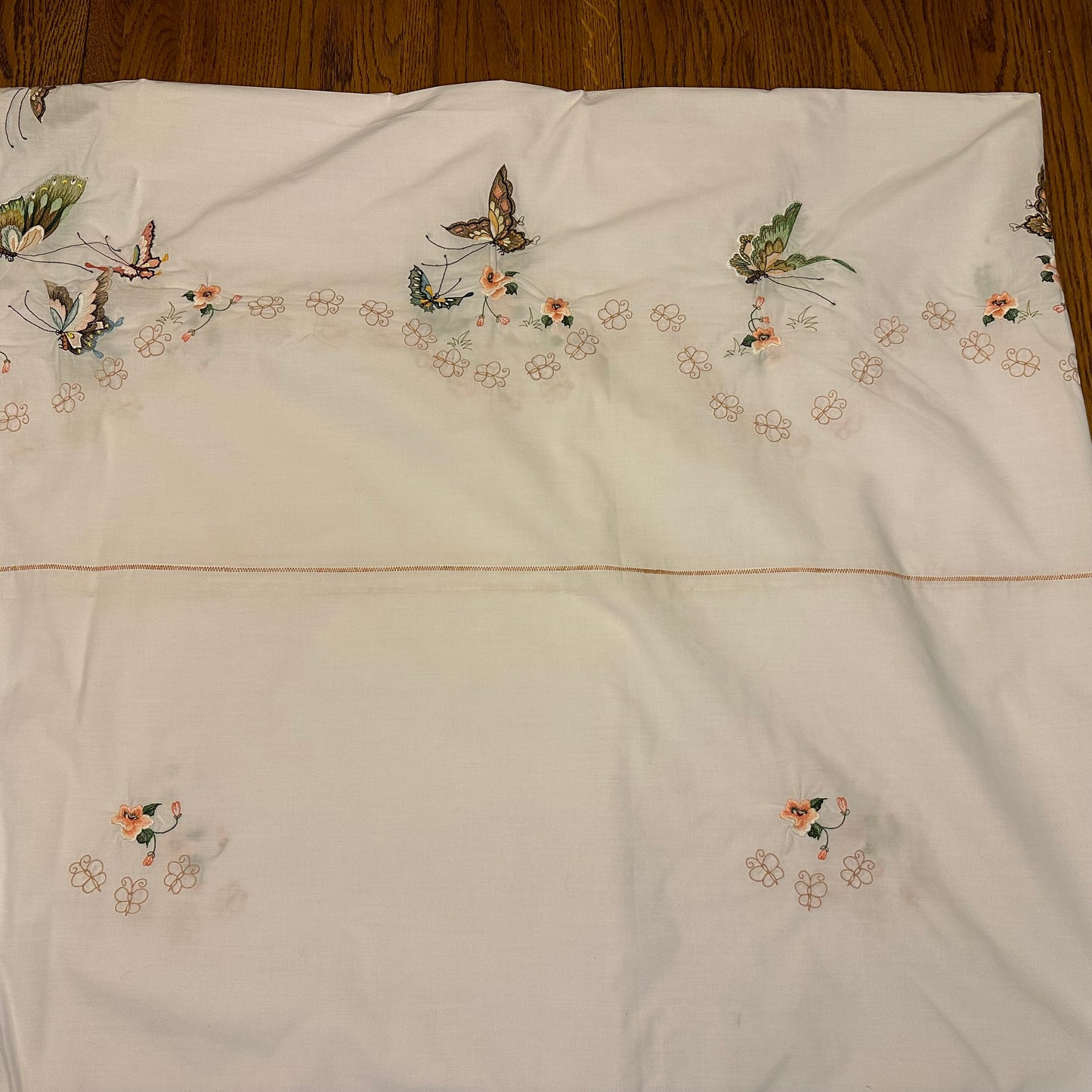 Butterfly Embroidered Tablecloth, 64 X 115