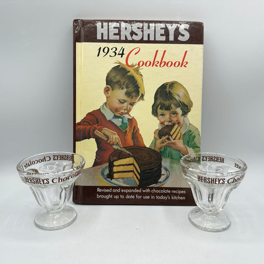 Hershey's 1934 Cookbook & 2 Hershey's Sundae Cups