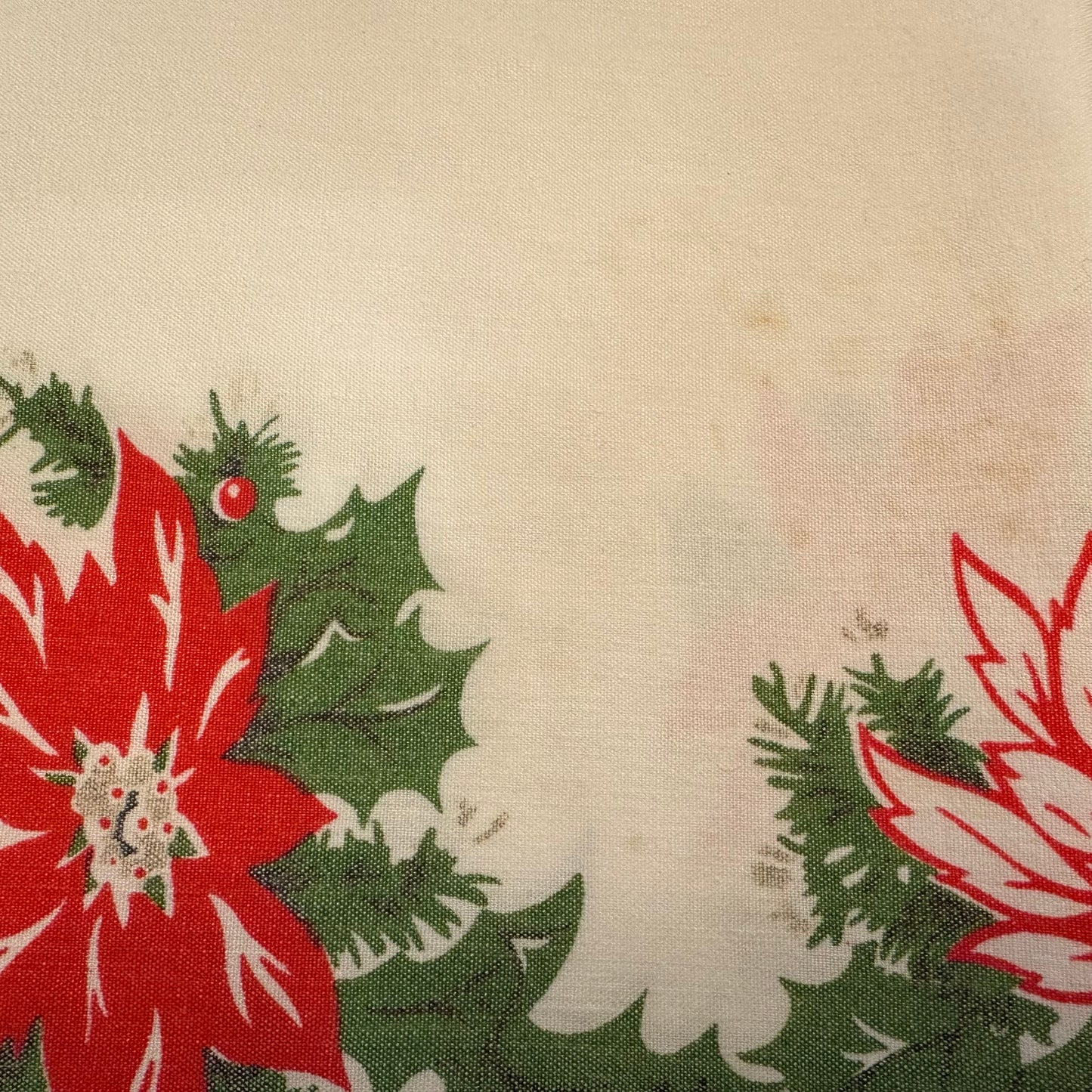 Poinsettia Christmas Tablecloth, 72 X 58