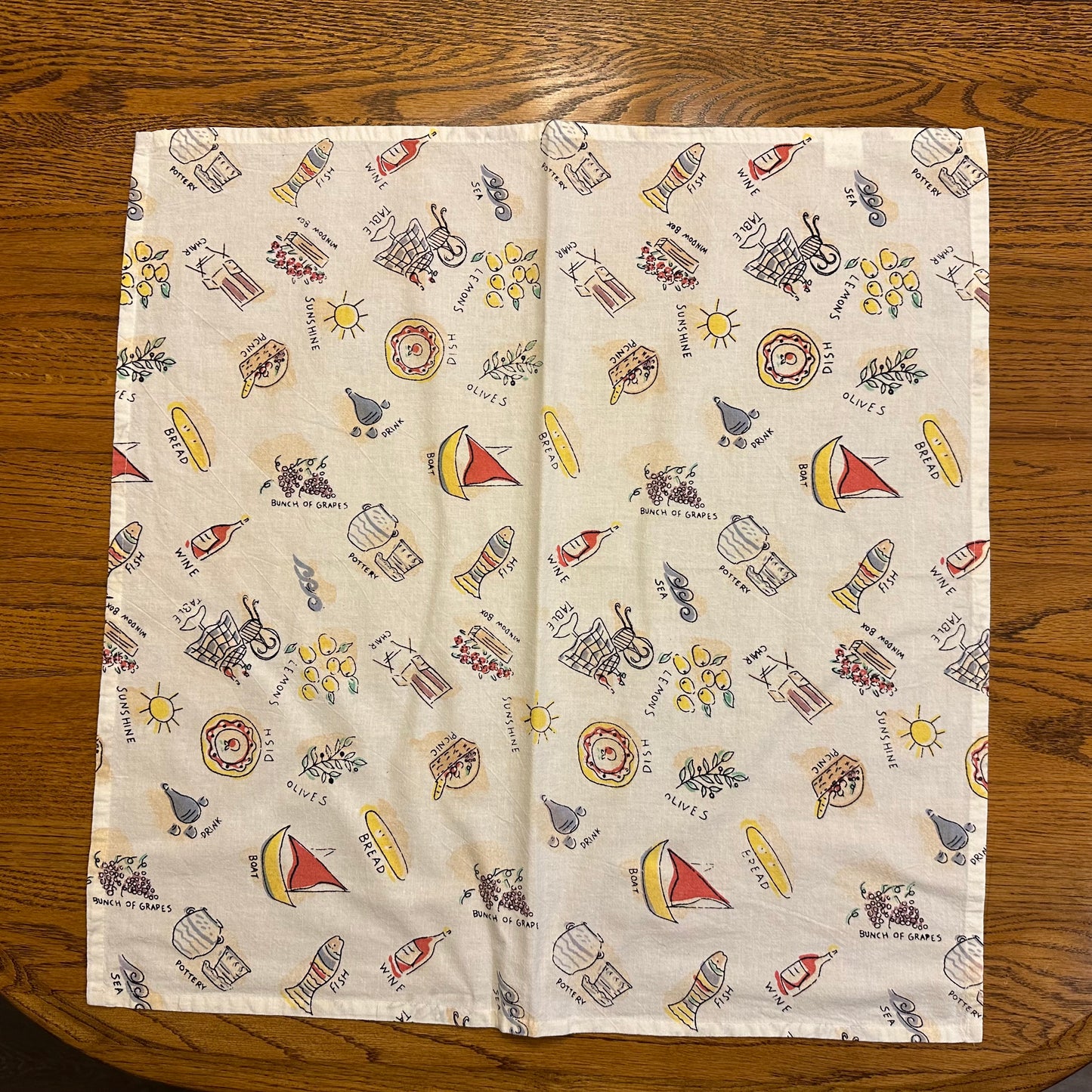 Whimsical Tablecloth, 23" Square