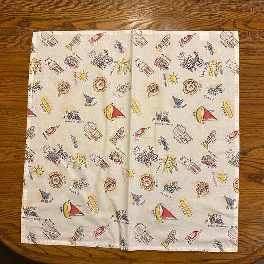 Whimsical Tablecloth, 23" Square