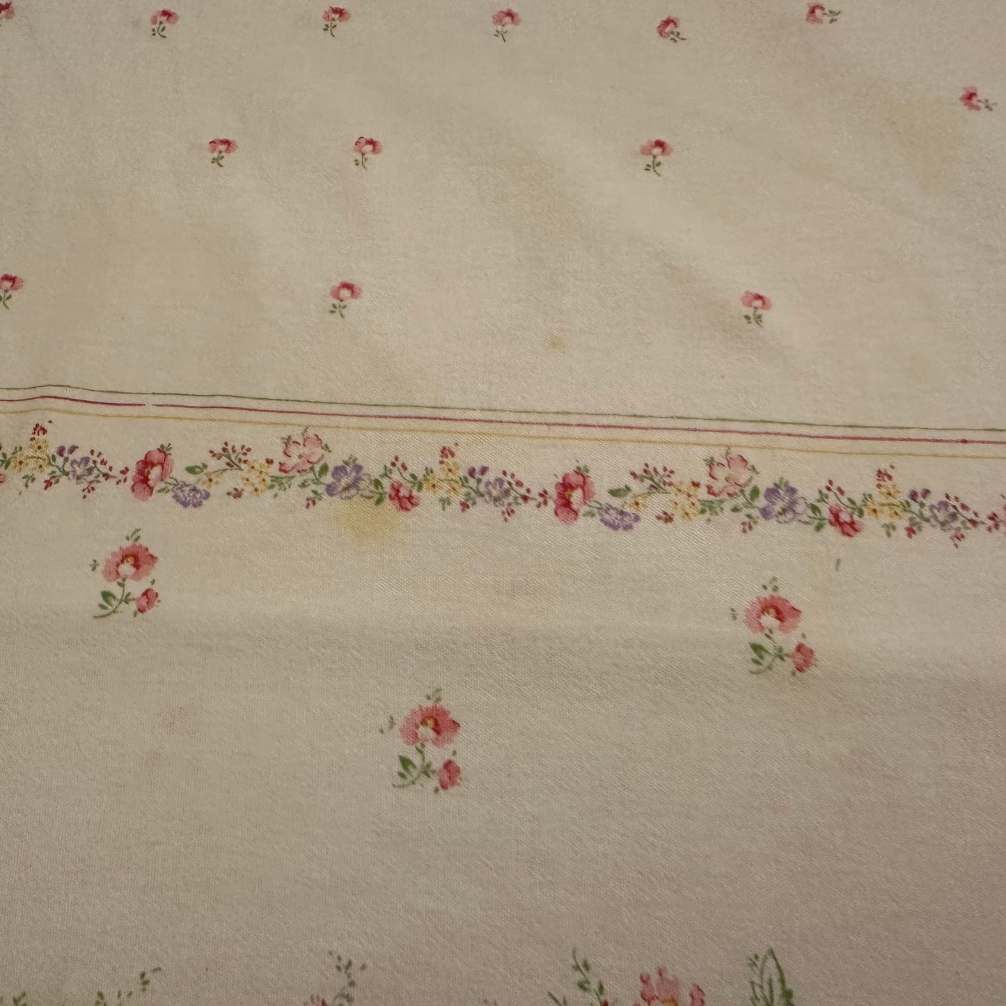 Pink Floral Tablecloth, Scalloped Edges, 51 X 60