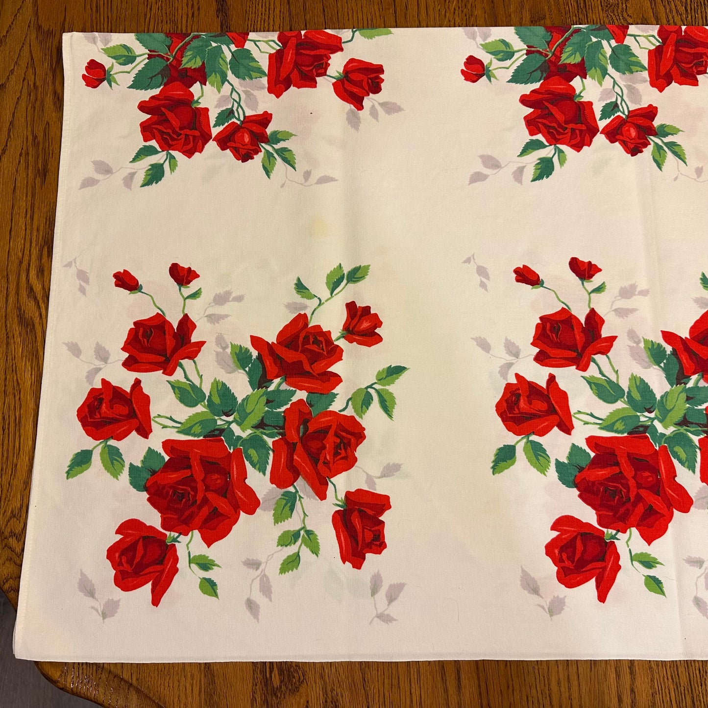 Rose Tablecloth, 42 X 46