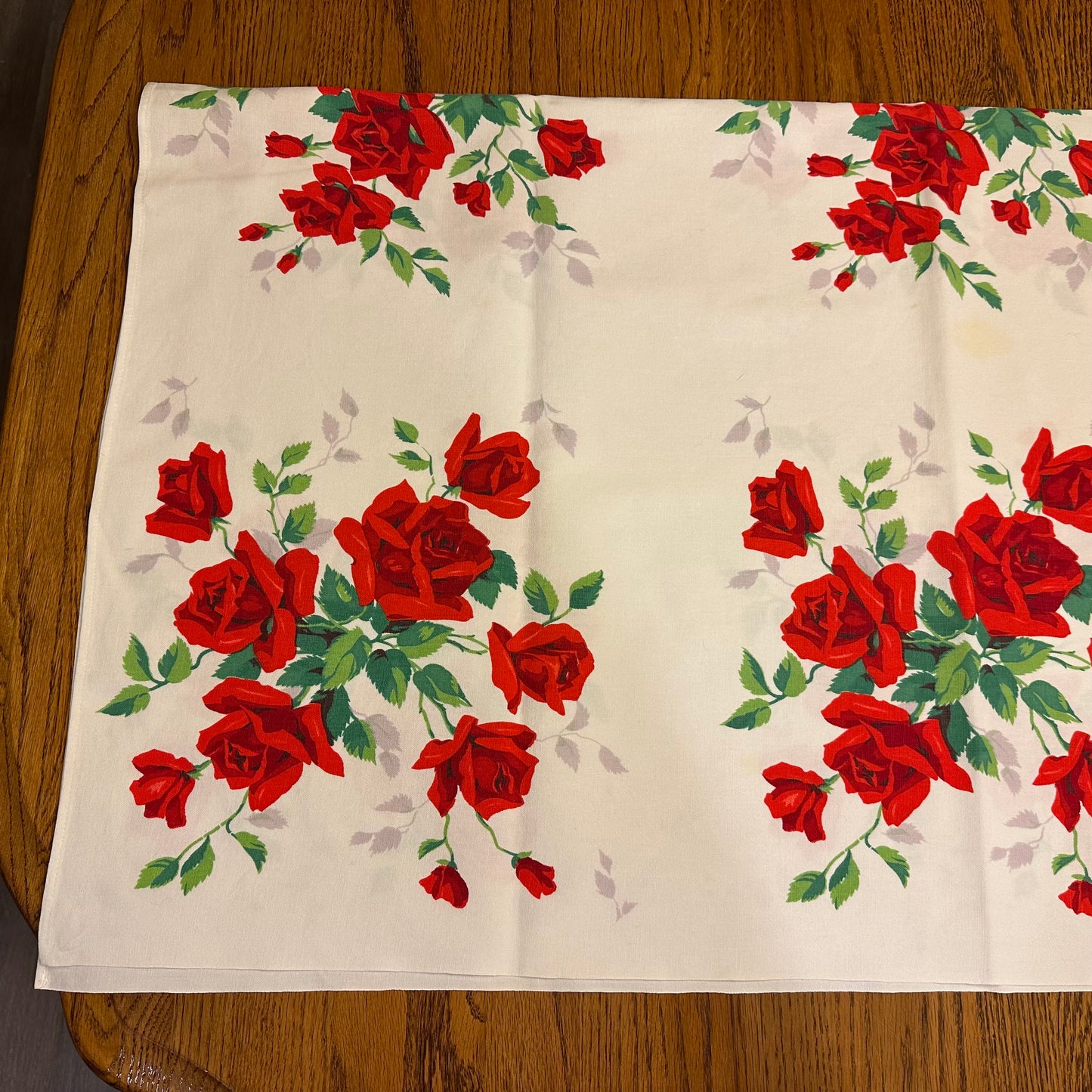 Rose Tablecloth, 42 X 46