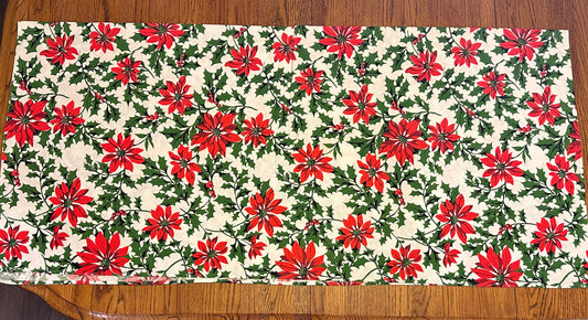 Holly and Berry Floral Tablecloth, 50 X 53