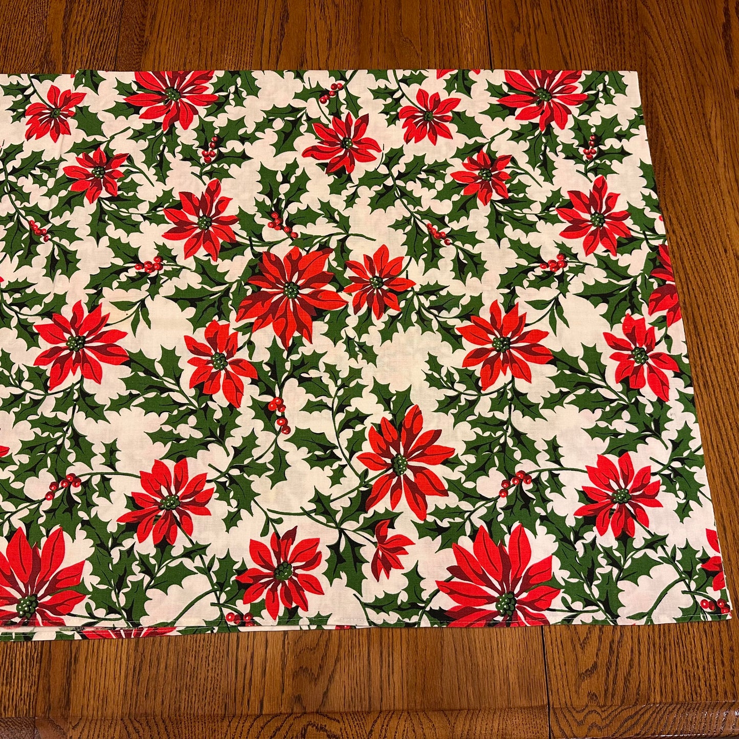 Holly and Berry Floral Tablecloth, 50 X 53