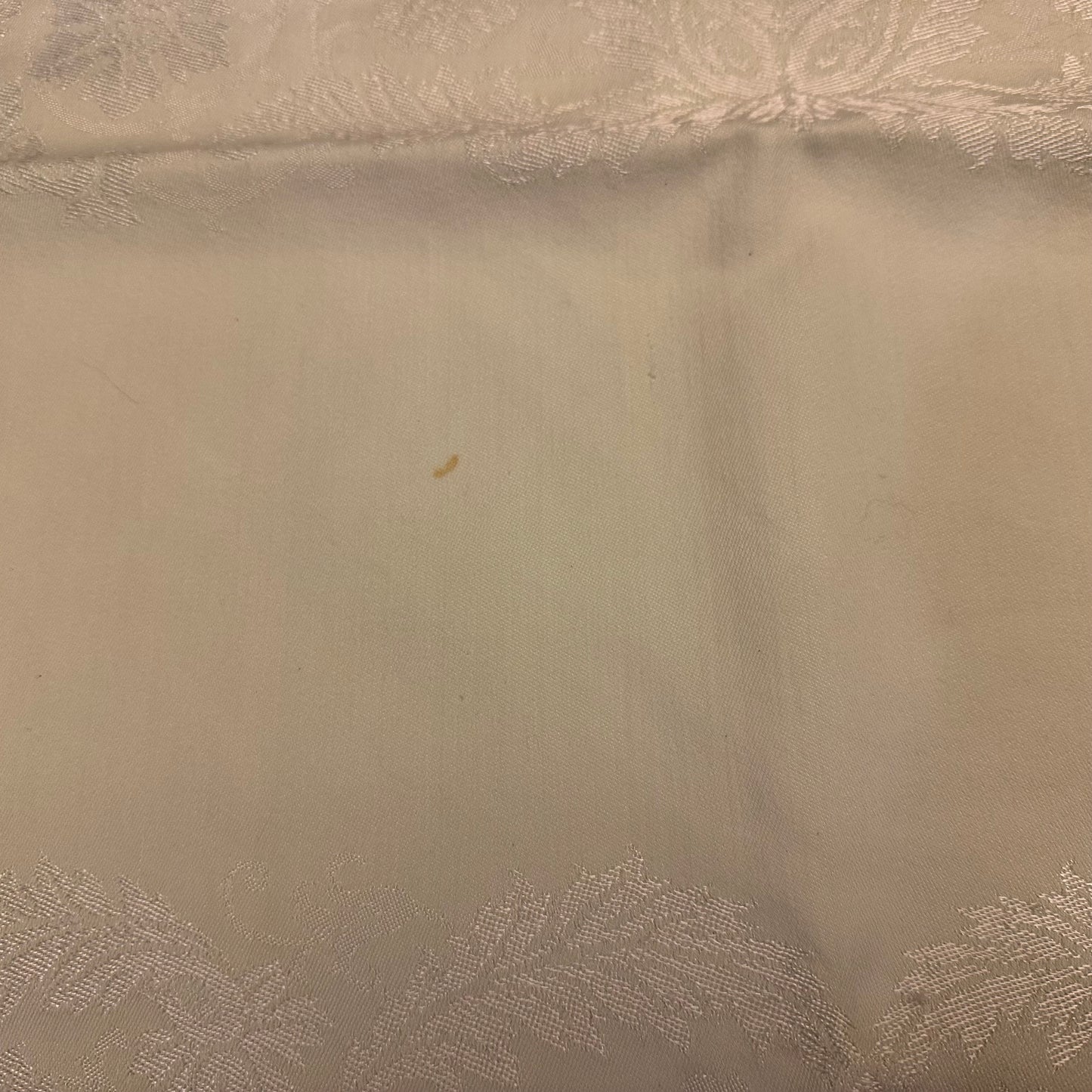 Light Green Damask Tablecloth, 53 X 70