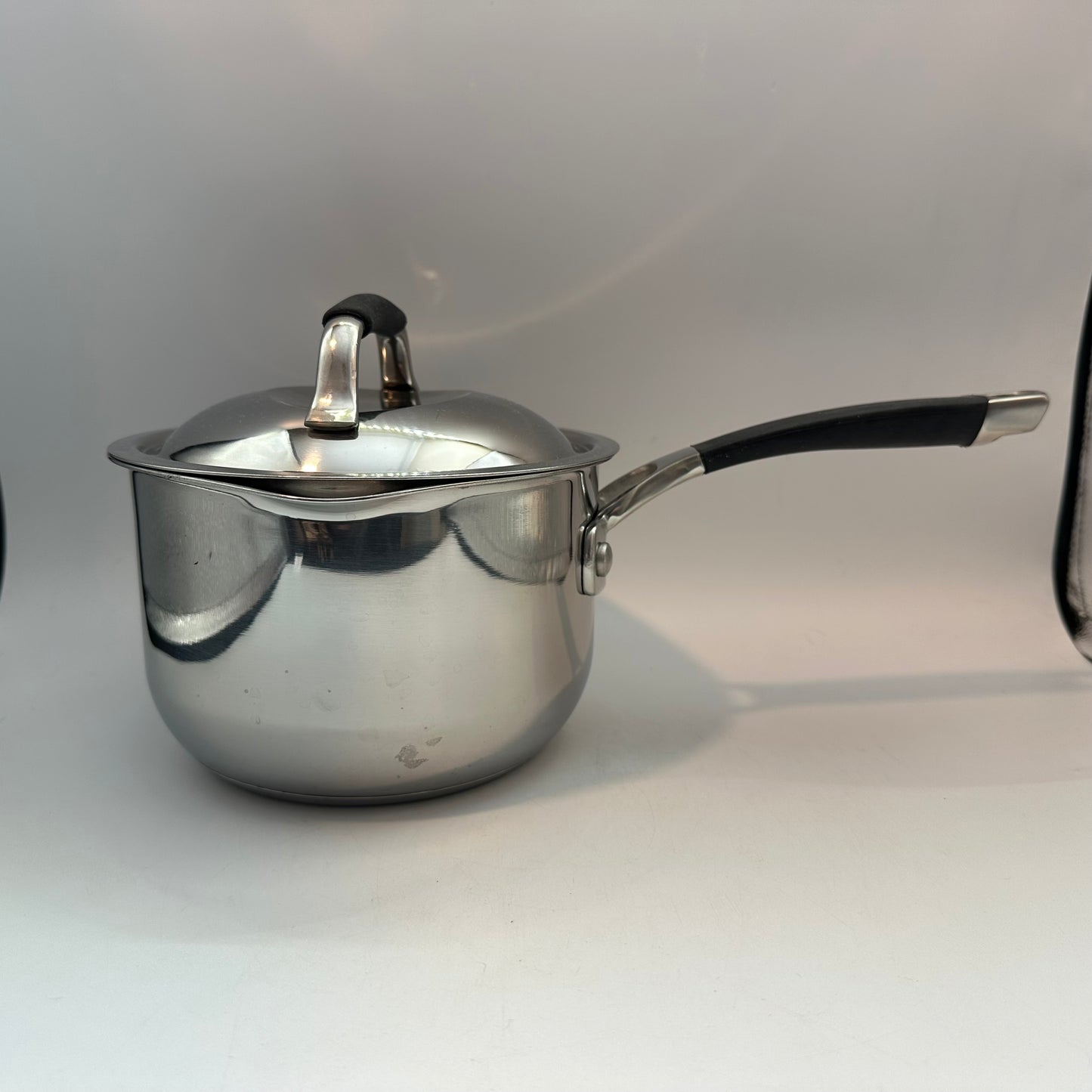 Kenmore Stainless Steel 1 & 2 Qt Saucepan with Pour Spout/Straining Lid