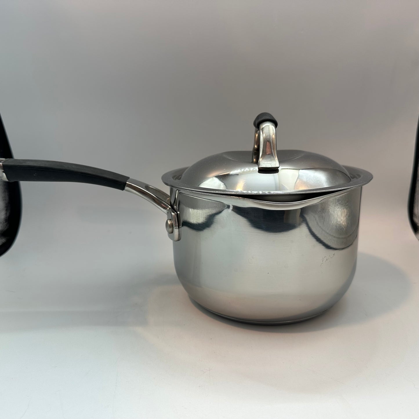 Kenmore Stainless Steel 1 & 2 Qt Saucepan with Pour Spout/Straining Lid