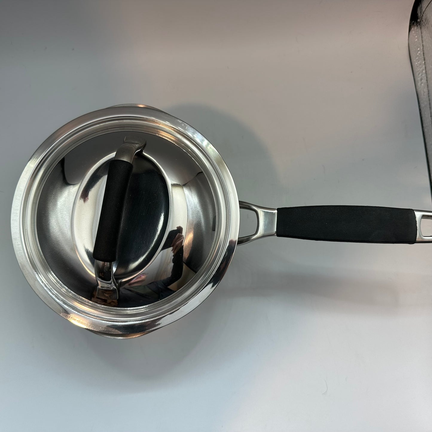 Kenmore Stainless Steel 1 & 2 Qt Saucepan with Pour Spout/Straining Lid